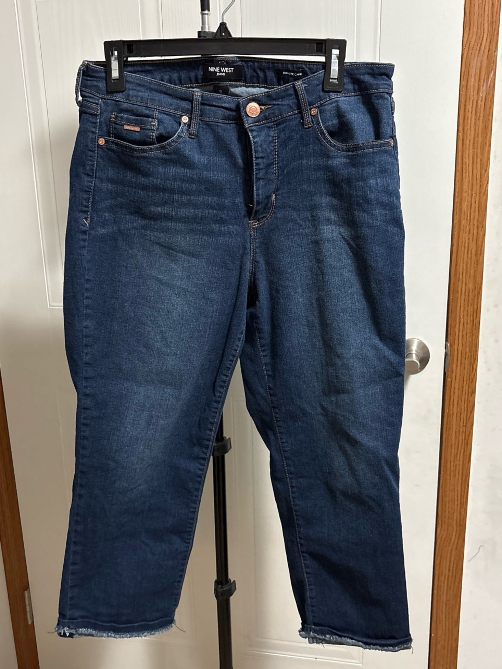 Nine West Dark Blue Cropped Ankle Jeans